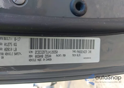 2018 Dodge Challenger R/T Plus z USA, uszkodzony, nr VIN 2C3CDZBT9JH128350